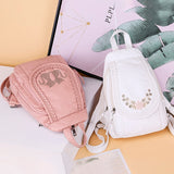 Embroidered Double Shoulder Backpack