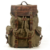 Oil Wax Canvas Water Resistant Backpack