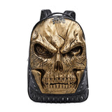 3D Skull Leather Backpack