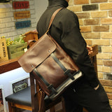 Vintage Brown Leather Backpack