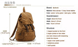 Munuki Military Style Canvas Backpack