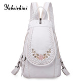 Embroidered Double Shoulder Backpack