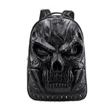 3D Skull Leather Backpack