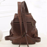 Lucy Moon Classic Brown Leather Backpack