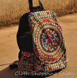 Vintage Embroidery Canvas Backpack