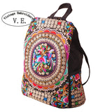 Vintage Embroidery Canvas Backpack