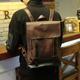 Vintage Brown Leather Backpack