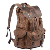 Oil Wax Canvas Water Resistant Backpack