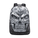 3D Skull Leather Backpack