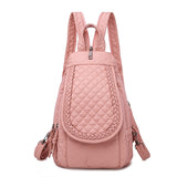 Embroidered Double Shoulder Backpack