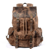 Oil Wax Canvas Water Resistant Backpack