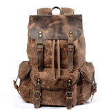 Oil Wax Canvas Water Resistant Backpack