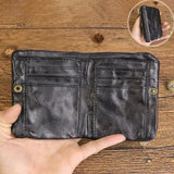 Vintage Leather Wallet with Coin Purse