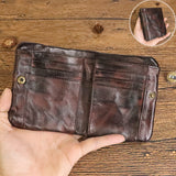 Vintage Leather Wallet with Coin Purse