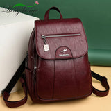 Kangaroo - Retro Women Leather Backpack