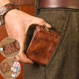 Vintage Leather Wallet with Coin Purse