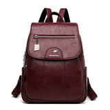 Kangaroo - Retro Women Leather Backpack