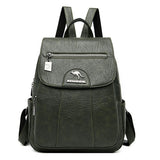 Kangaroo - Retro Women Leather Backpack