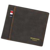 MenBense Leather Wallet with Coin Bag