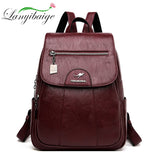 Kangaroo - Retro Women Leather Backpack