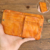 Vintage Leather Wallet with Coin Purse