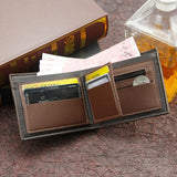 MenBense Leather Wallet with Coin Bag