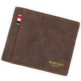 MenBense Leather Wallet with Coin Bag