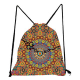 Mandala - Tribal Print Drawstring Backpack