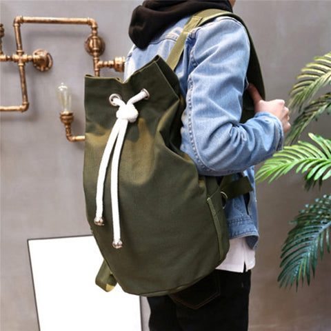 Canvas Barrel Backpack