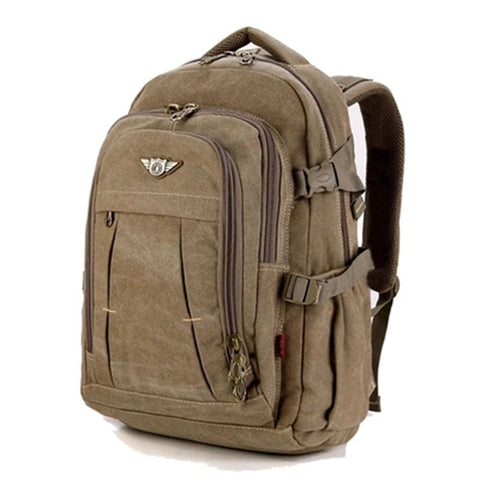 Military-Style Travel Canvas Backpack