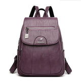 Kangaroo - Retro Women Leather Backpack