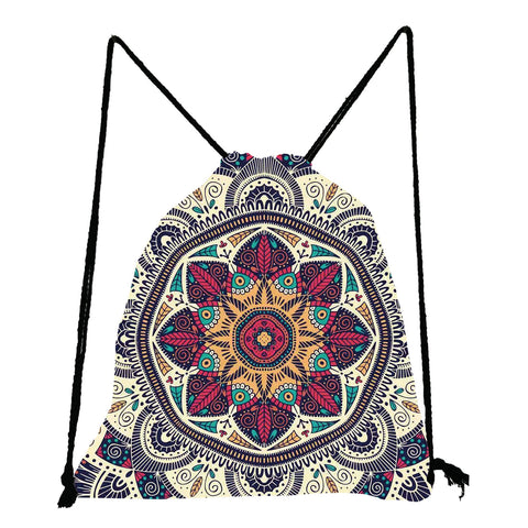 Mandala - Tribal Print Drawstring Backpack